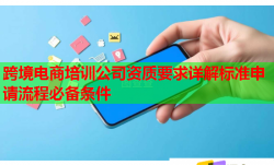 跨境電商培訓(xùn)公司資質(zhì)要求詳解標(biāo)準(zhǔn)申請(qǐng)流程必備條件