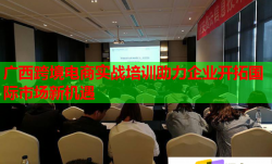 廣西跨境電商實(shí)戰(zhàn)培訓(xùn)助力企業(yè)開(kāi)拓國(guó)際市場(chǎng)新機(jī)遇