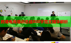跨境電商培訓(xùn)總結(jié)800字范文精華解析